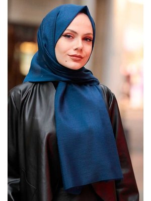 Çizgili Lacivert Şal 7547l