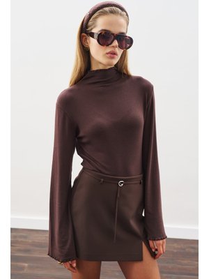 Acı Kahve Balıkçı Yaka Bluz