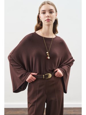 Acı Kahve Pelerin Tarz Bluz