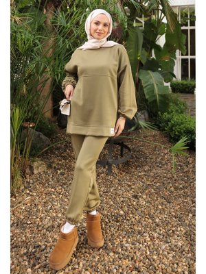 Haki Armalı Tunik Pantolonlu Takım