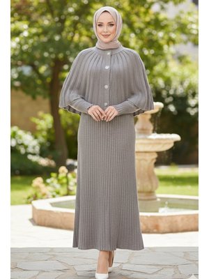 Vizon Bolerolu Triko Elbise