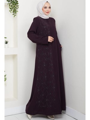 Mürdüm Gizli Patlı Yarım Taşlı Ferace