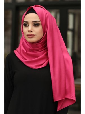 İpek Görünümlü Fuşya Şal 7501f