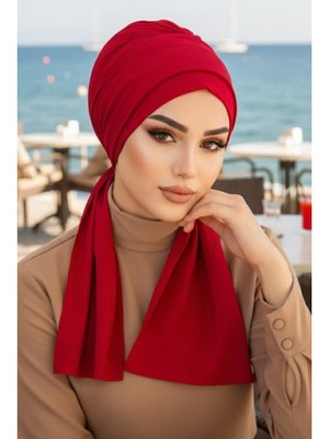 Açık Bordo Atkılı Bone