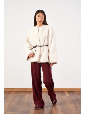 Ekru Soft Kürk Ceket