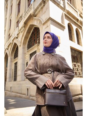 Monogram Pamuk İpek Eşarp