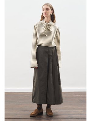 Koyu Yeşil Etek Görünümlü Pantolon