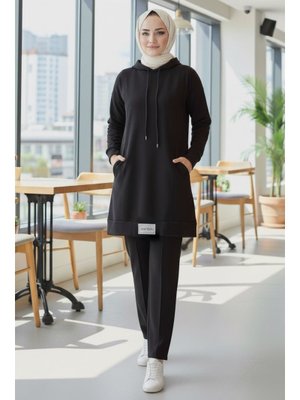 Sıyah Siyah Armalı Çift Cepli Vortex İkili Takım