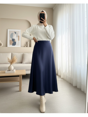 Laci Beli Lastikli Saten Etek