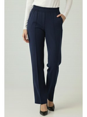 Lacivert Puf Scuba Pantolon