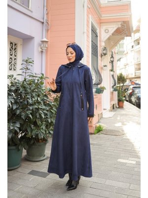 Melina Süet Kapüşonlu Kap –