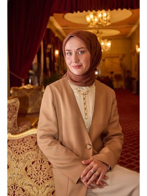 Monogram Pamuk İpek Eşarp