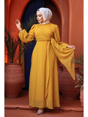 Bağlama Detaylı Hardal 62261hr