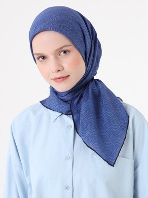 Fort Eşarp Halka Desen İndigo