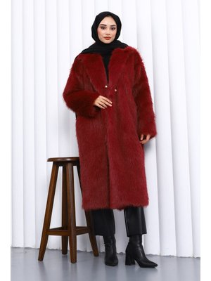 Bordo Cepli Kürk Kaban