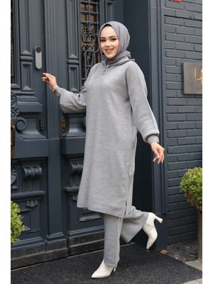 Gri Triko İkili Takım 6036gr