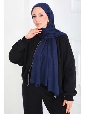 Lacıvert Lacivert Penye Şal