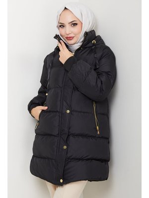 Siyah Şişme Mont
