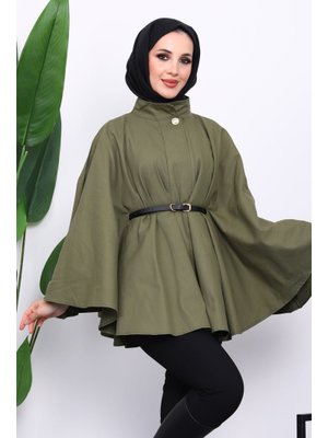 Haki Kemerli Gabardin Panço