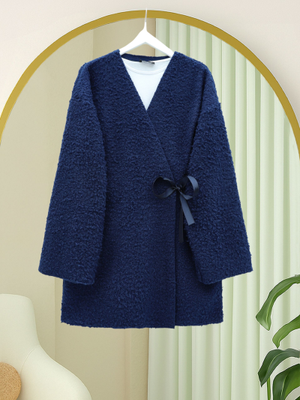 Laci Yandan Bağlamalı Buklet Kimono