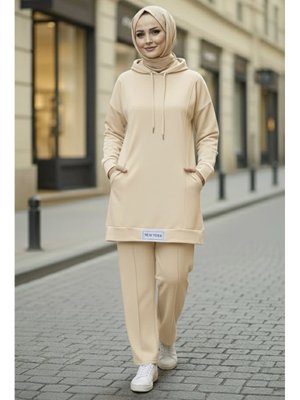 Krem Armalı Çift Cepli Vortex İkili Takım