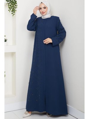 Petrol Gizli Patlı Yarım Taşlı Ferace