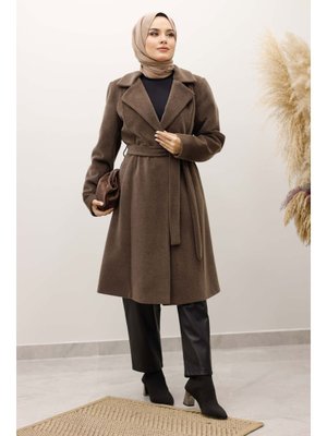 Kahverengi Astarlı Ara Boy Fox Kaban