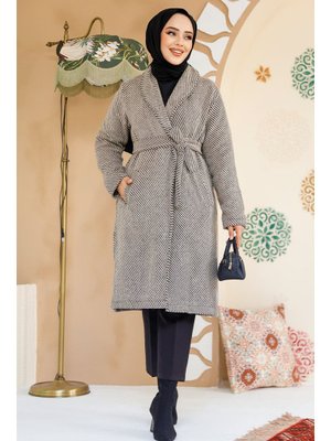 Çizgili Bej Kaşe Kap 60012bej