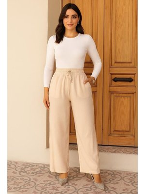 Simli Bej Pantolon 18193bej