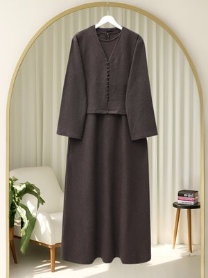 Toprak Krop Ceketli Selanik Elbise Takım