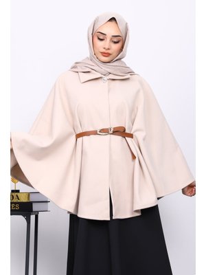 Krem Kemerli Kaşe Panço