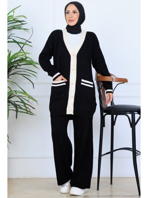 Siyah Cepli Triko Takım