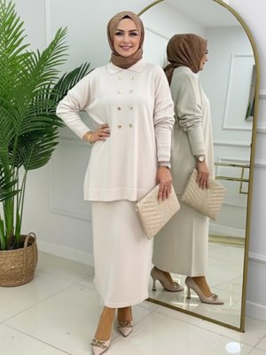 Taş Rengi Etek Takım