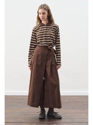 Kahverengi Etek Görünümlü Pantolon
