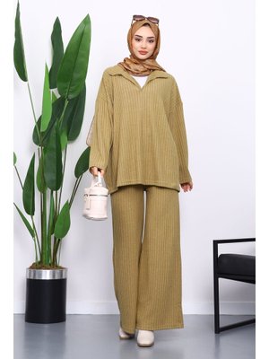 Haki Kaşkorse Tunik Pantolonlu Takım