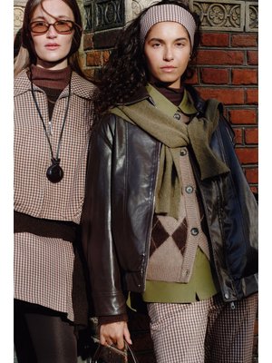 Acı Kahve Retro Tarz Oversıze Deri Ceket