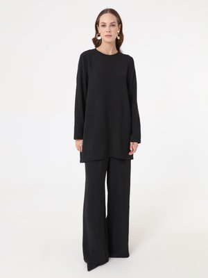 Siyah Aerobin Basic Tunik & Pantolon İkili Takım
