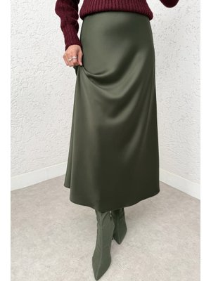 Haki A Kesim Saten Etek