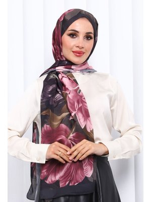 Gül Kurusu Desenli Soft Dijital Şal