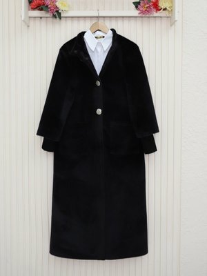 Siyah Kolu Ribanalı Çıtçıtlı Astarlı Kaban