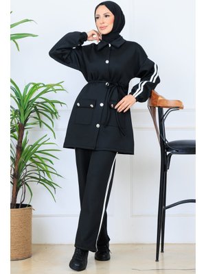 Siyah Biyeli Scuba Takım