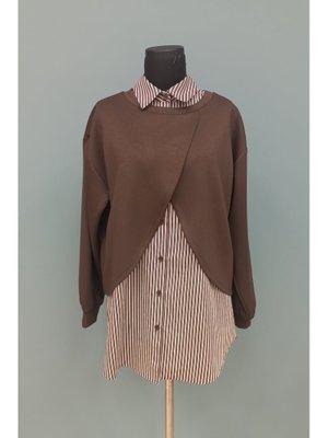 10725tun Çizgi Detaylı Tunik