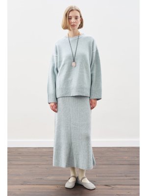 Mavi Triko Kloş Etek