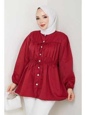 Büzgülü Bağlama Detaylı Gömlek