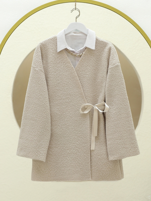 Taş Yandan Bağlamalı Buklet Kimono