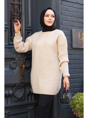 Bej Triko Kazak Tunik 7852bej