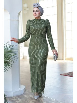 Boncuk İşlemeli Haki 4939hk