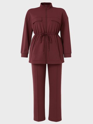 Mürdüm Modern Form Büyük Beden Takım