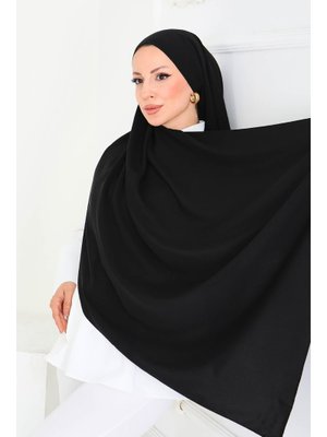 Siyah Sıyah Medine İpeği Şal