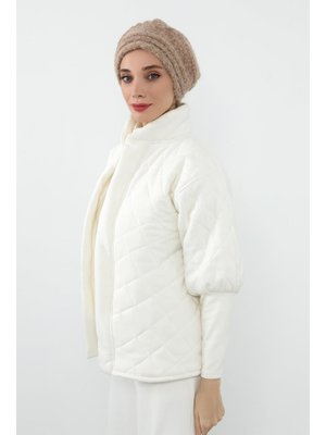 98tk Taş Pileli Kışlık Tüylü Kaşe Bone,b